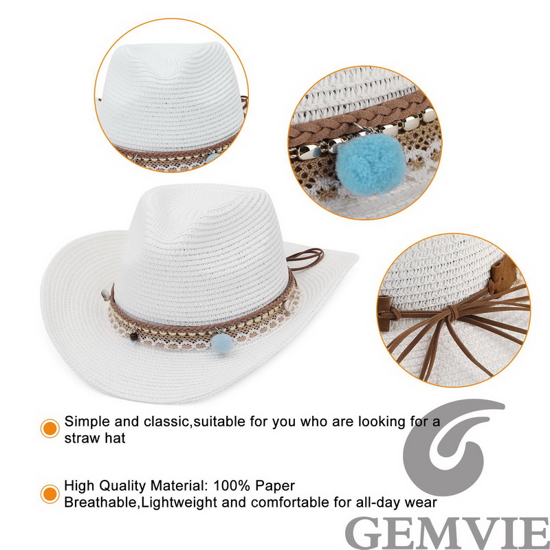 GEMVIE 4-цветная ретро-шляпа и – обзор и цена Cowboy Hat Straw