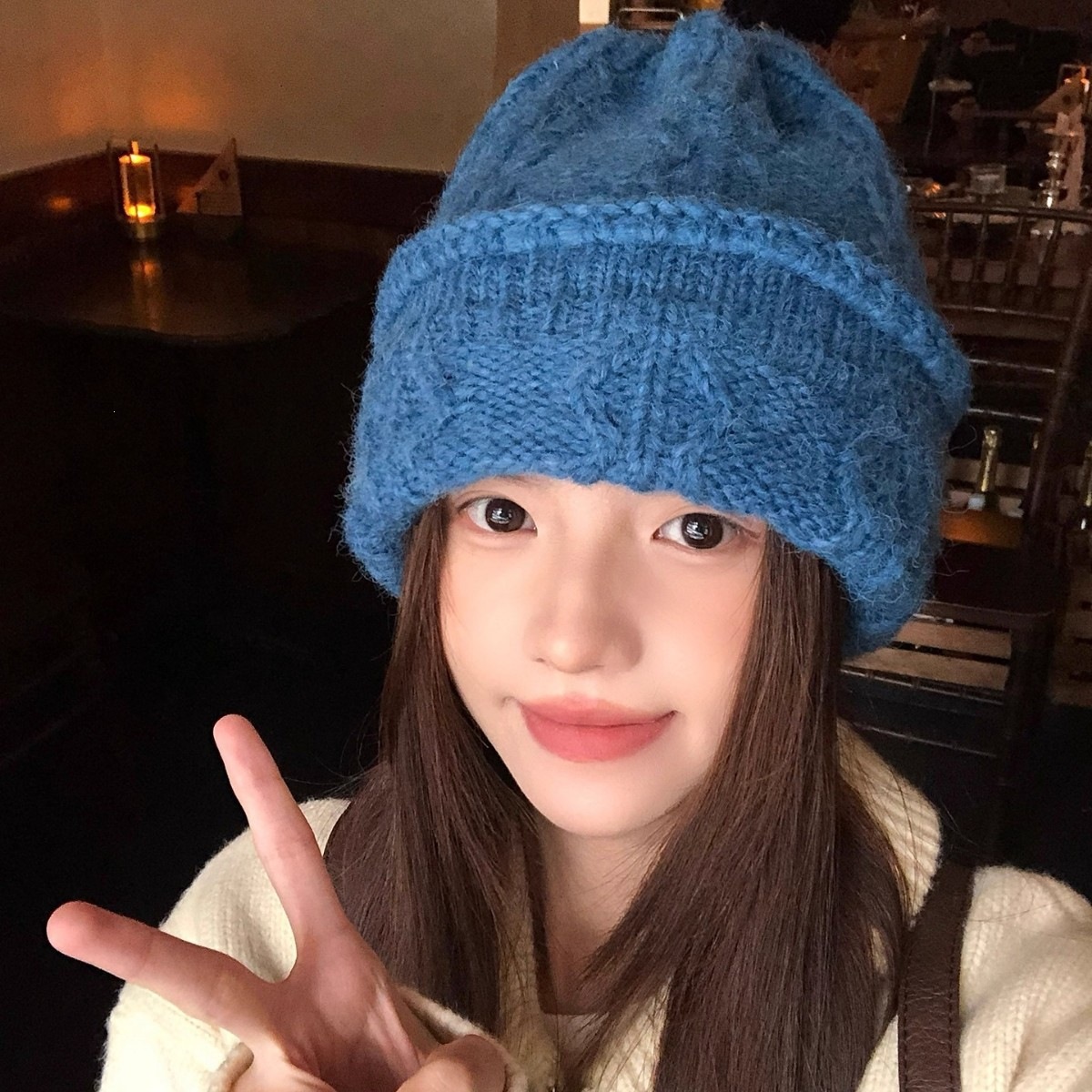 Кремовая вязаная шапка-бини дл – обзор и цена Beanie Cuffed Knit