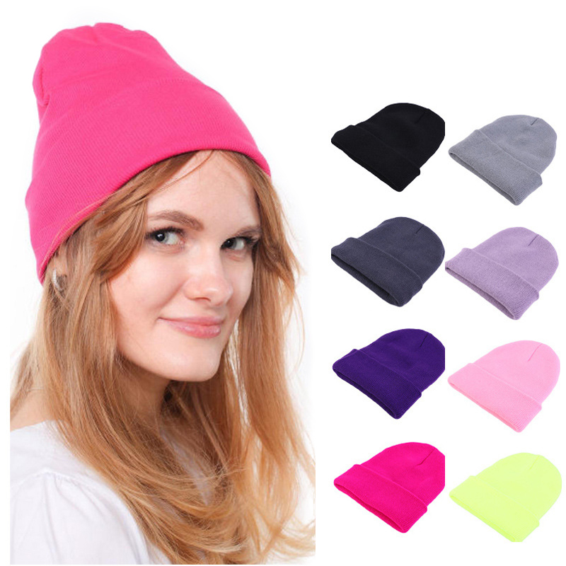 Модная однотонная вязаная шапк – обзор и цена Beanie Cuffed Knit